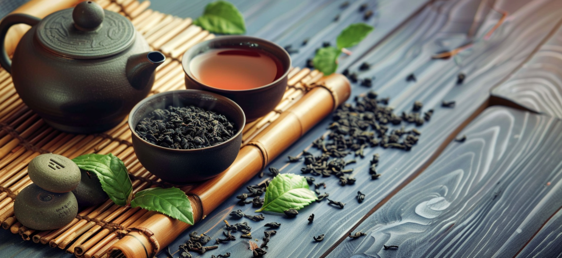 ipmotion_A_tea_mat_a_few_pieces_of_tea_a_pot_of_tea_Minoan_Mura_8a7dd225-fda8-453a-9c71-f05d6ec612ca.webp